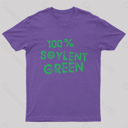 100% Soylent Green Geek T-Shirt Purple / S