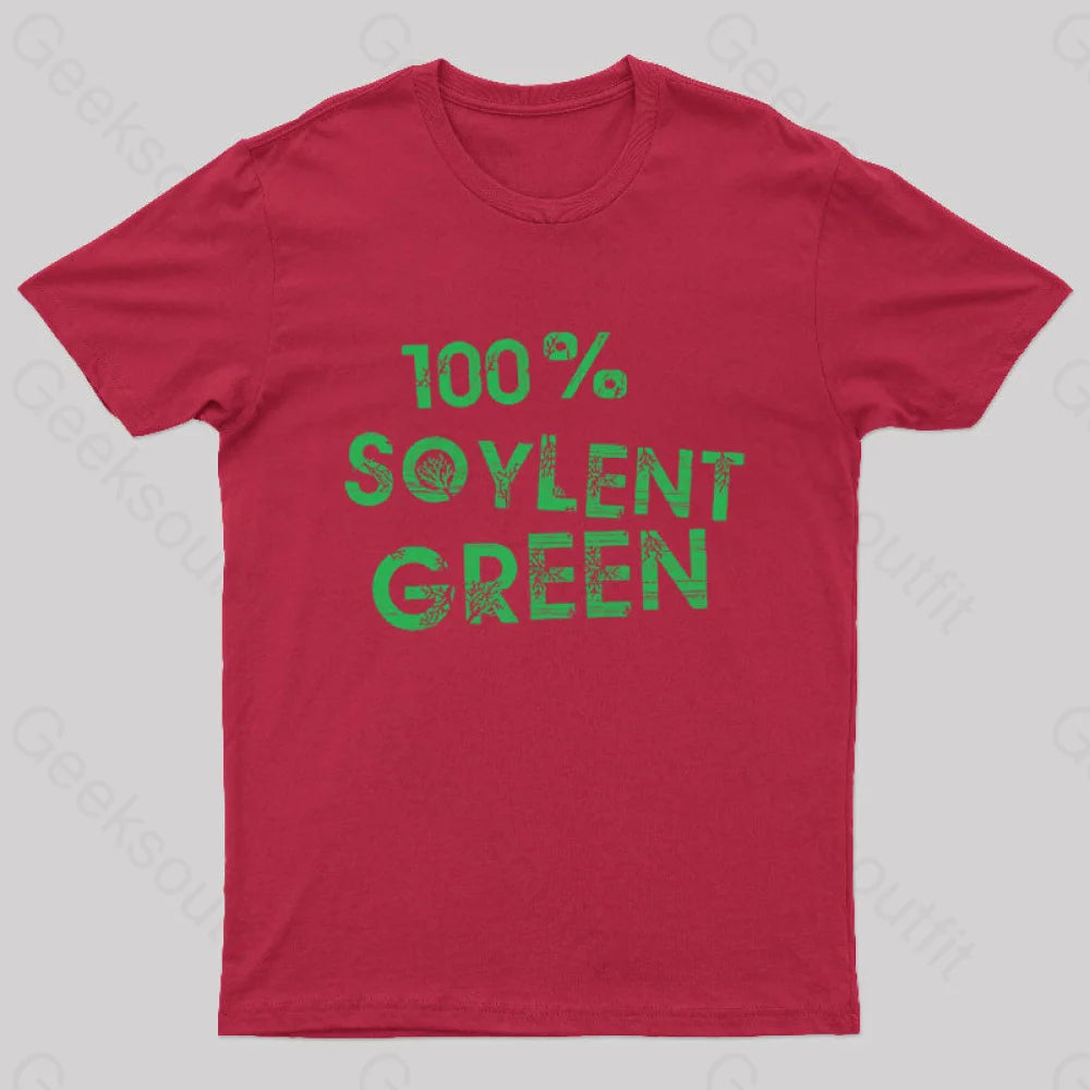 100% Soylent Green Geek T-Shirt Red / S