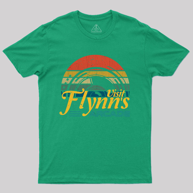 Vintage Sunset Visit Flynn's Arcade T-Shirt