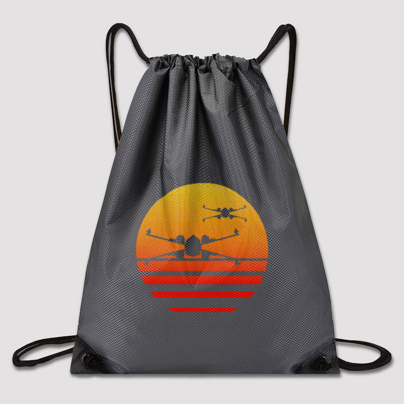 Sunset X-Wing Starfighter Drawstring Cinch Bag