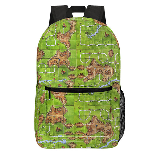 Towns Board Game Map Grass Green Geek Backpack