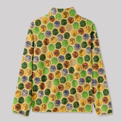 Board Game Map Green Fleece Jacket