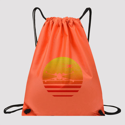 Sunset X-Wing Starfighter Drawstring Cinch Bag