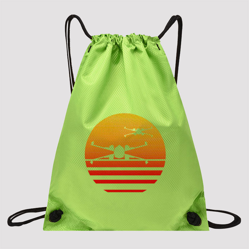 Sunset X-Wing Starfighter Drawstring Cinch Bag