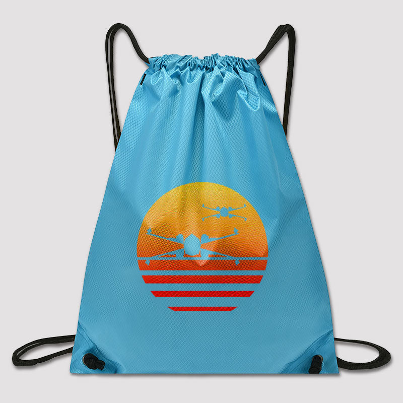 Sunset X-Wing Starfighter Drawstring Cinch Bag