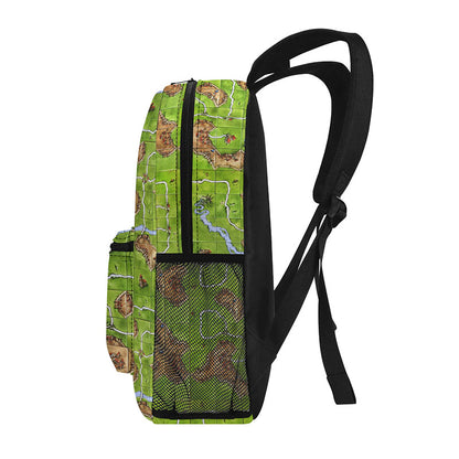 Towns Board Game Map Grass Green Geek Backpack