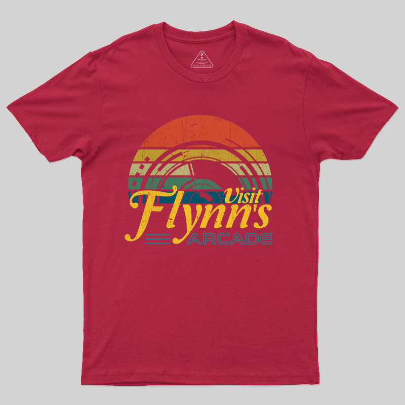 Vintage Sunset Visit Flynn's Arcade T-Shirt