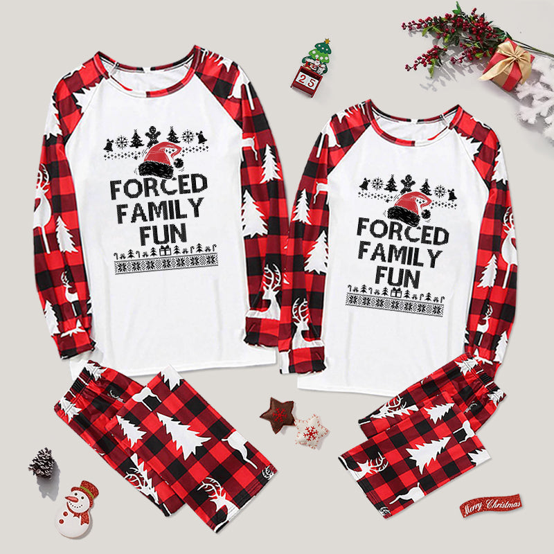 Forced Family Fun Sarcastic Family Christmas Pajama Sets