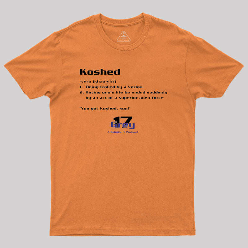 Koshed Dictionary Entry - Grey 17 Podcast T-Shirt