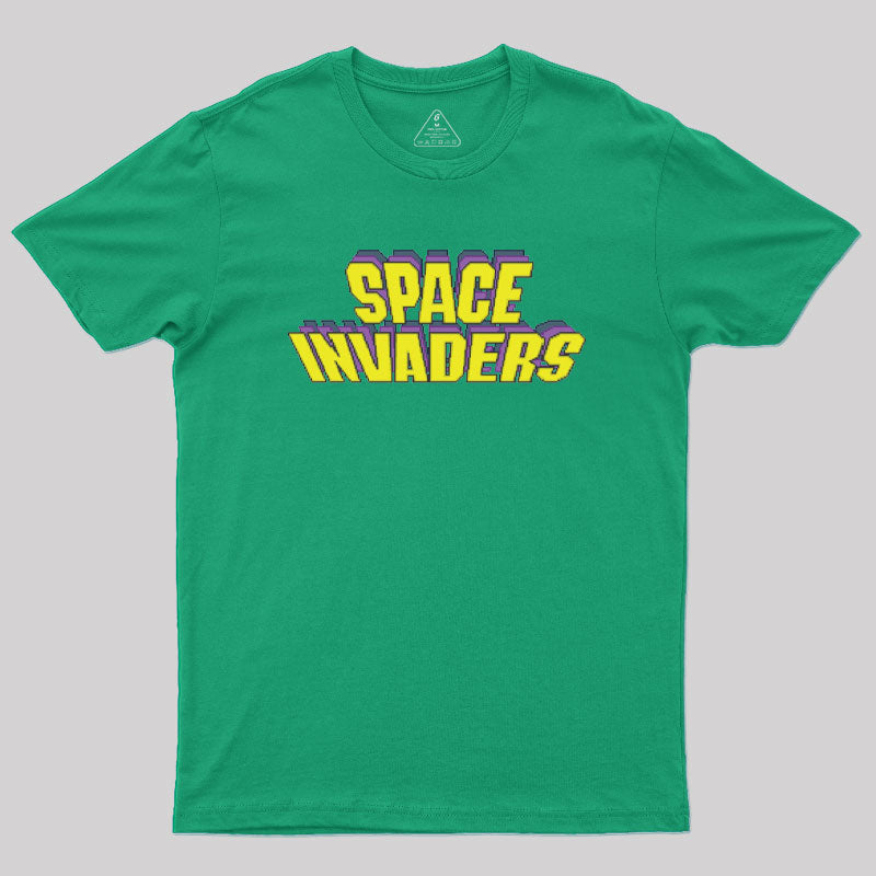 Space Invaders Logo Geek T-Shirt