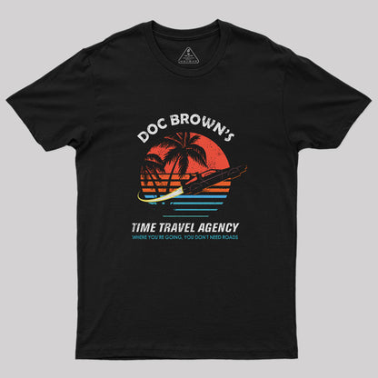 Doc Brown's Time Travel Agency Geek T-Shirt