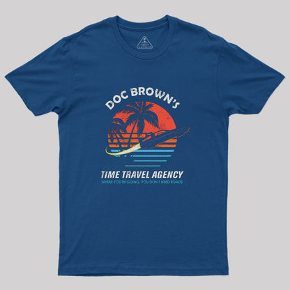 Doc Brown's Time Travel Agency Geek T-Shirt