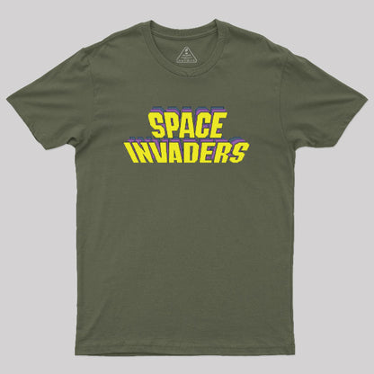 Space Invaders Logo Geek T-Shirt