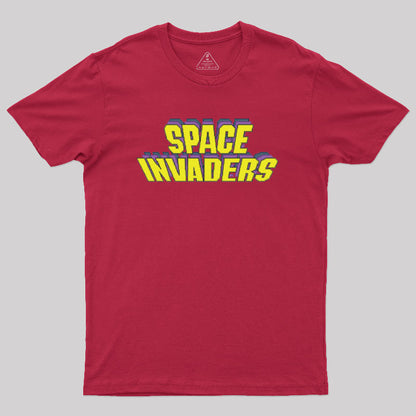 Space Invaders Logo Geek T-Shirt