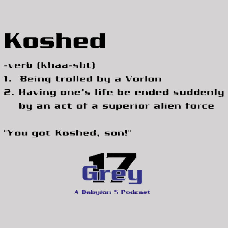 Koshed Dictionary Entry - Grey 17 Podcast T-Shirt