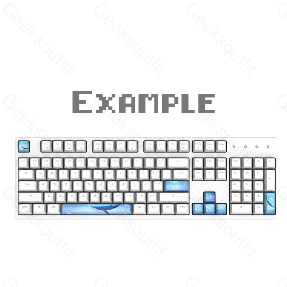 12mm Height PBT OEM MX Switch Whales Keycaps Set [12 pcs] - Geeksoutfit