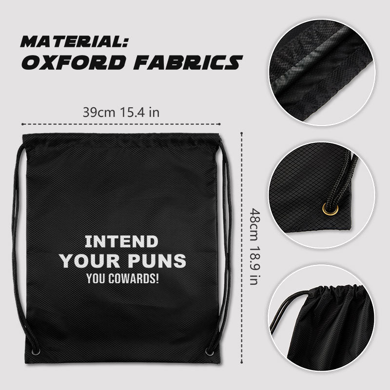 Intend Your Puns Drawstring Cinch Bag