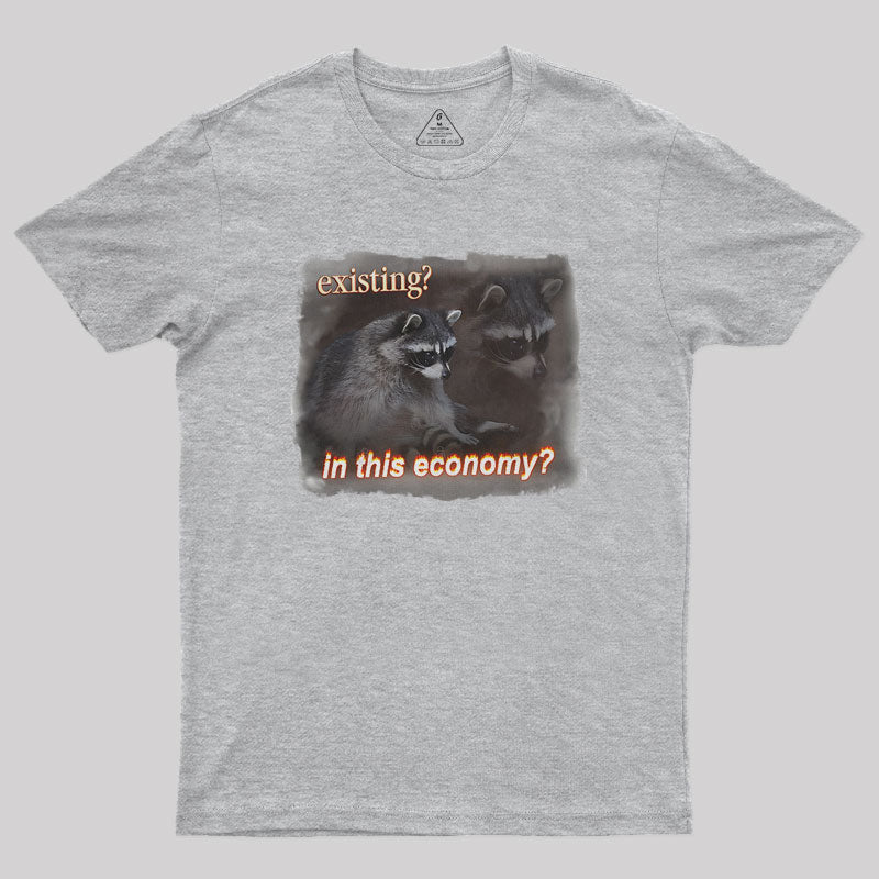 Economy Raccoon Meme Nerd T-Shirt