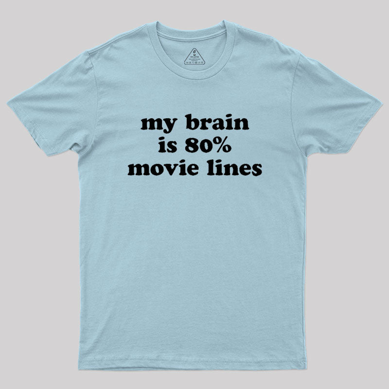 My Brain is 80% Movie Lines Geek T-Shirt