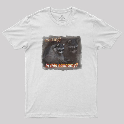 Economy Raccoon Meme Nerd T-Shirt