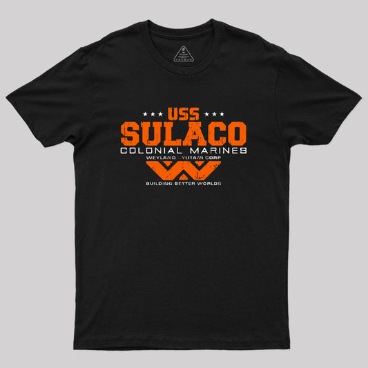 USS SULACO Weyland Corp Geek T-Shirt