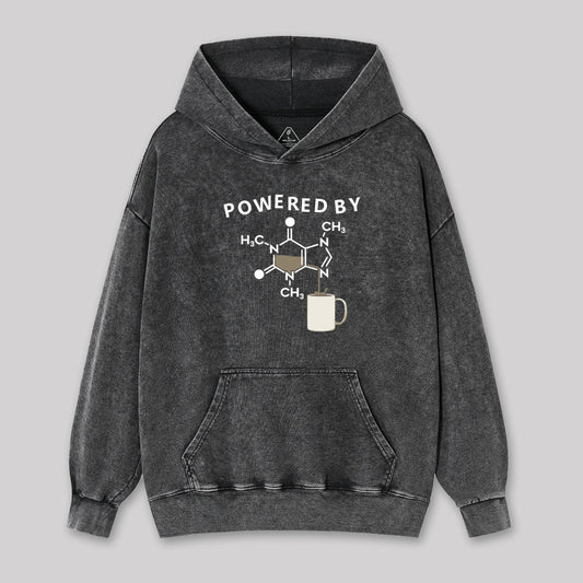 Powered By Caffeine Washed Hoodie