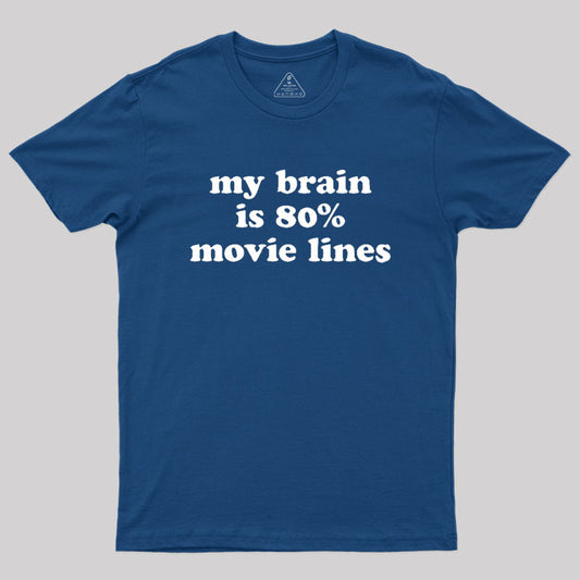 My Brain is 80% Movie Lines Geek T-Shirt