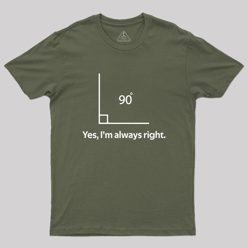 Yes, I'm always right Geek T-Shirt