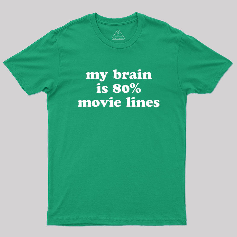 My Brain is 80% Movie Lines Geek T-Shirt