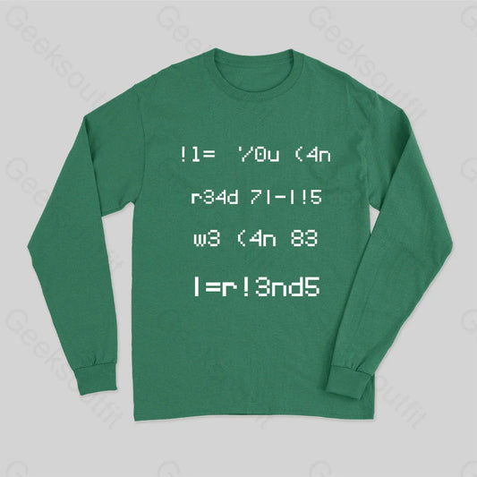 1337 Long Sleeve T-Shirt Green / S