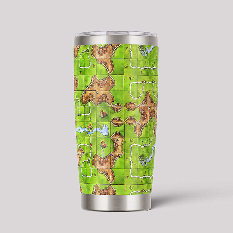 Towns Board Game Map Grass Green 20oz Tumbler