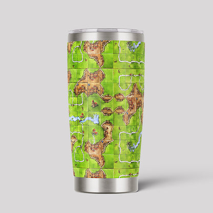 Towns Board Game Map Grass Green 20oz Tumbler