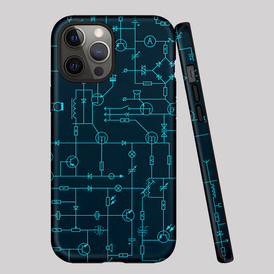 Electronic Components Arrow Dark Blue Geek Phone Case