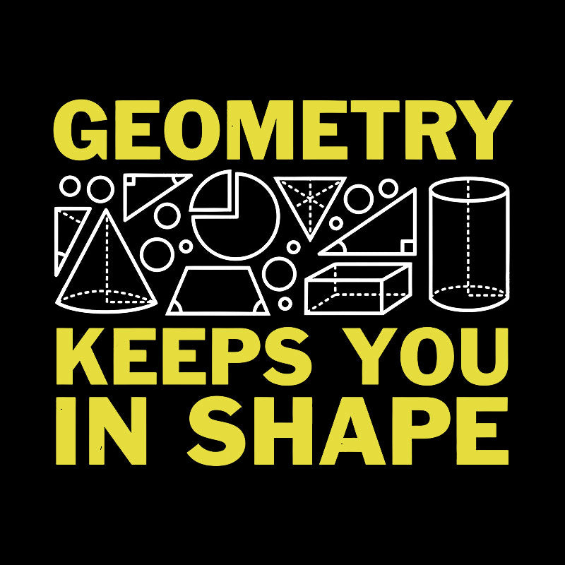 Geometry Keeps You In Shape Geek T-Shirt