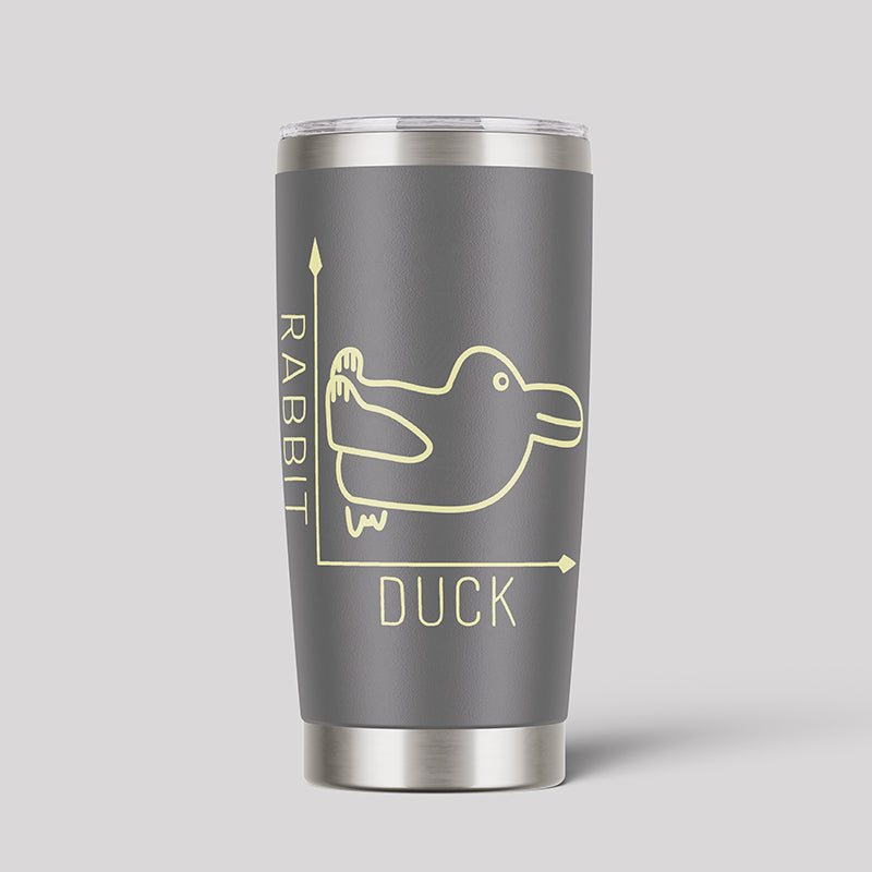 Rabbit And Duck Funny Geeks Tumbler