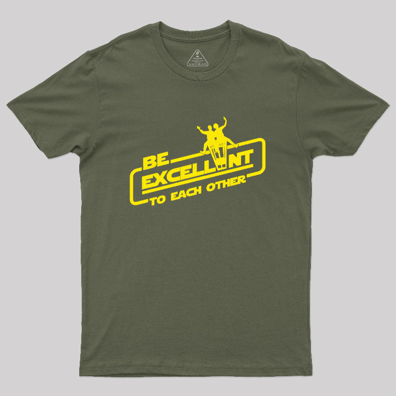 Cool 80's Retro Sci-fi Movie Quote Excellent Typography Slogan Geek T-Shirt