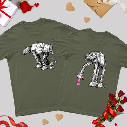 Imperial Walker Geek Couple T-Shirt