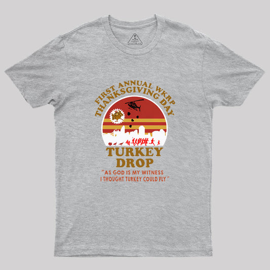 WKRP Turkey Real Drop Geek T-Shirt