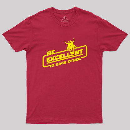 Cool 80's Retro Sci-fi Movie Quote Excellent Typography Slogan Geek T-Shirt