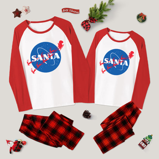 Christmas NASA Santa Couple Pajama Set