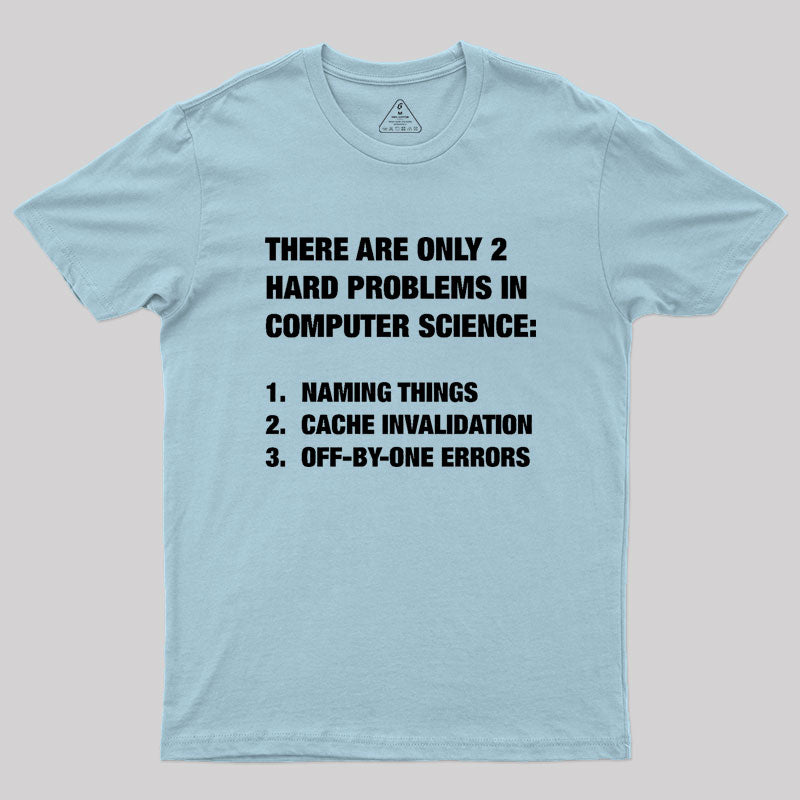 Only 2 hard problems in computer science Geek T-Shirt