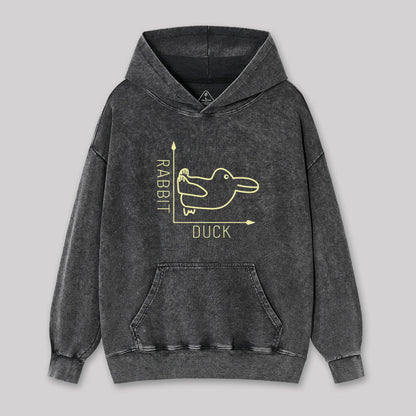 Rabbit or Duck Washed Hoodie