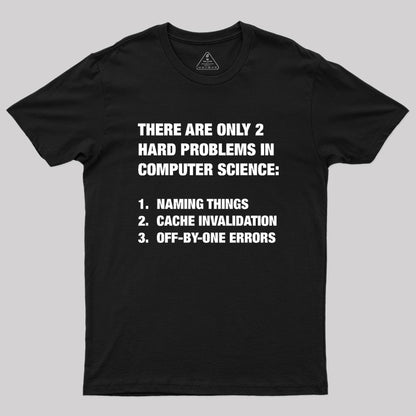 Only 2 hard problems in computer science Geek T-Shirt