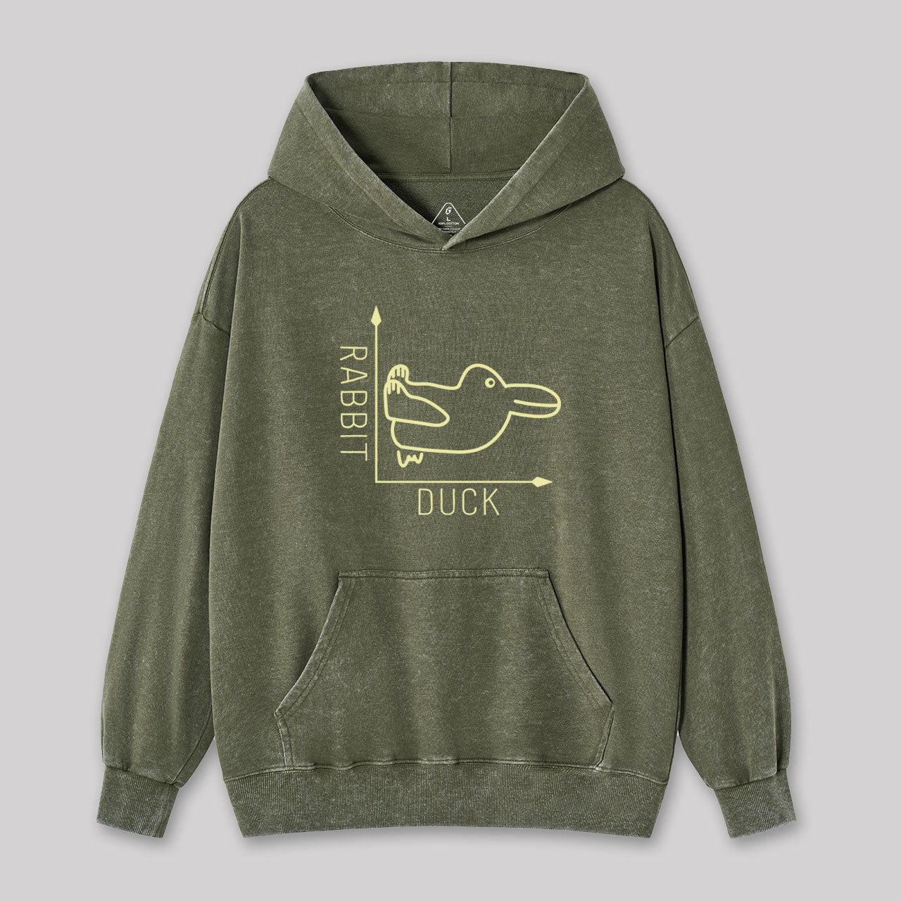 Rabbit or Duck Washed Hoodie