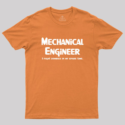 Mechanical Engineer Zombie Fighter Geek T-Shirt