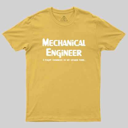 Mechanical Engineer Zombie Fighter Geek T-Shirt