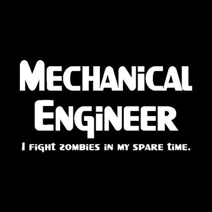 Mechanical Engineer Zombie Fighter Geek T-Shirt