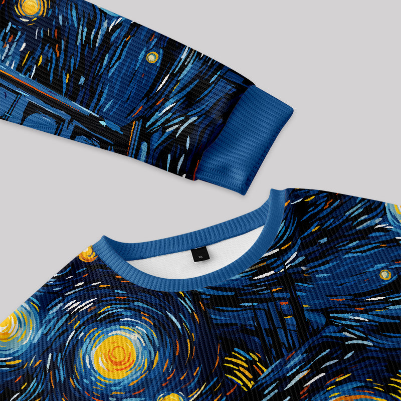 Starry Night Phone Booth Knit Sweatshirt