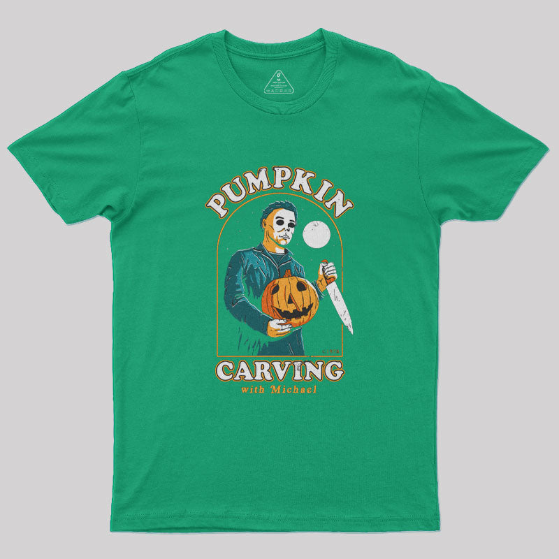 Halloween Pumpkin Carving With Michael Geek T-Shirt