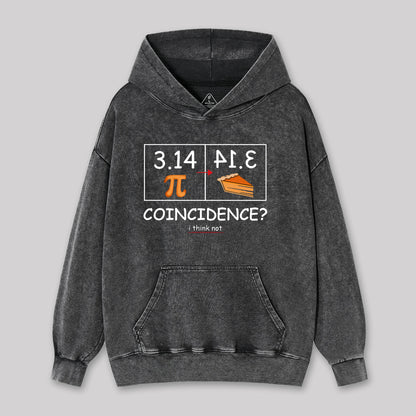 Pi Pie Math Professor Washed Hoodie